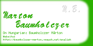 marton baumholczer business card